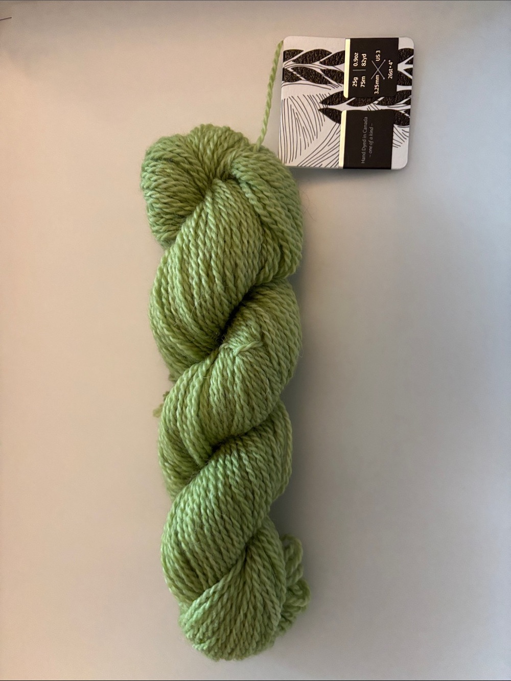 Hand Maiden Fine Yarn Alpaca Merino Mini Yarn Moss Hand Dyed in Canada NEW - Picture 4 of 4